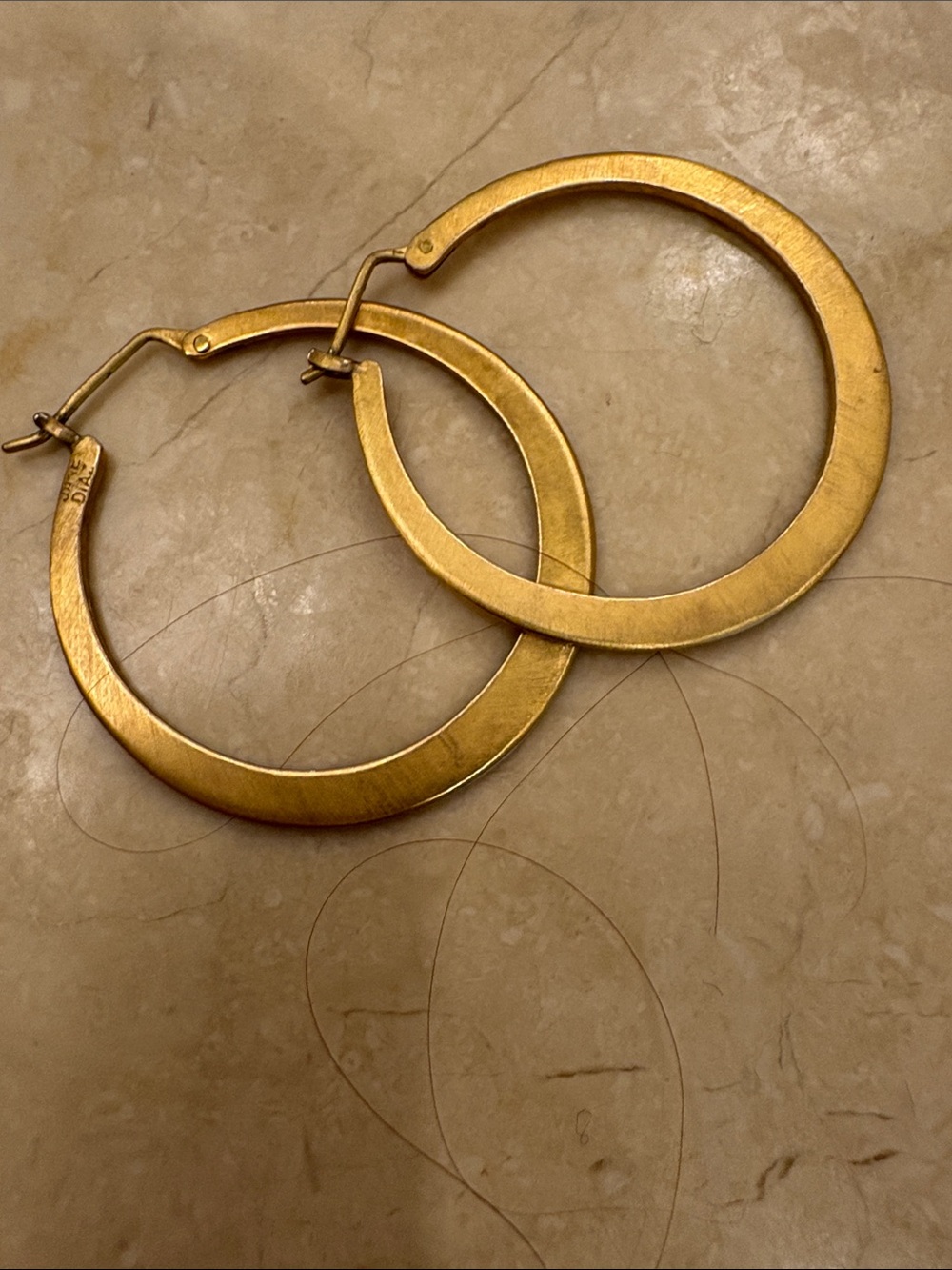 Jane Diaz 10k Gold-plated Flat Hoop Earrings — Classic Everyday Hoops